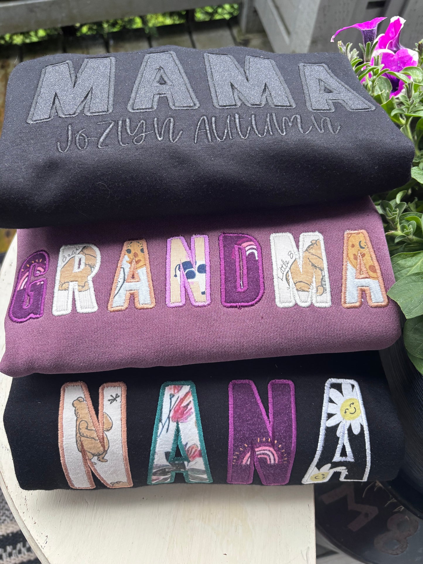Glitter MAMA and MOM est. date