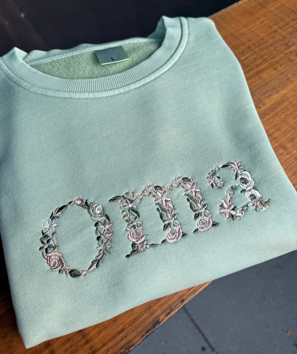 Floral Embroidered Sweatshirt Multicolor