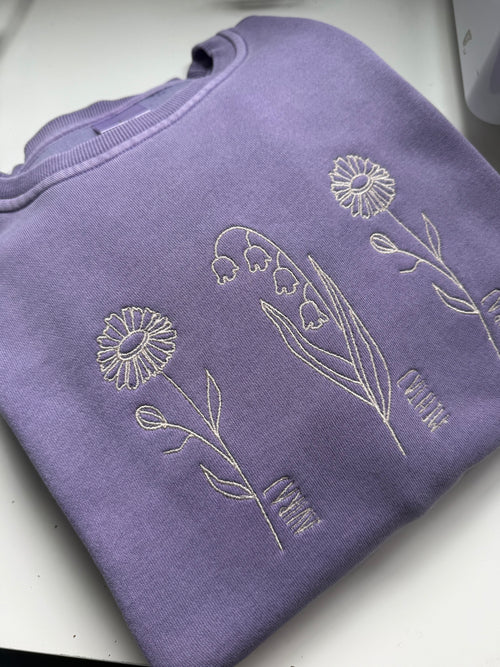 Birth Month Flowers Sweatshirt