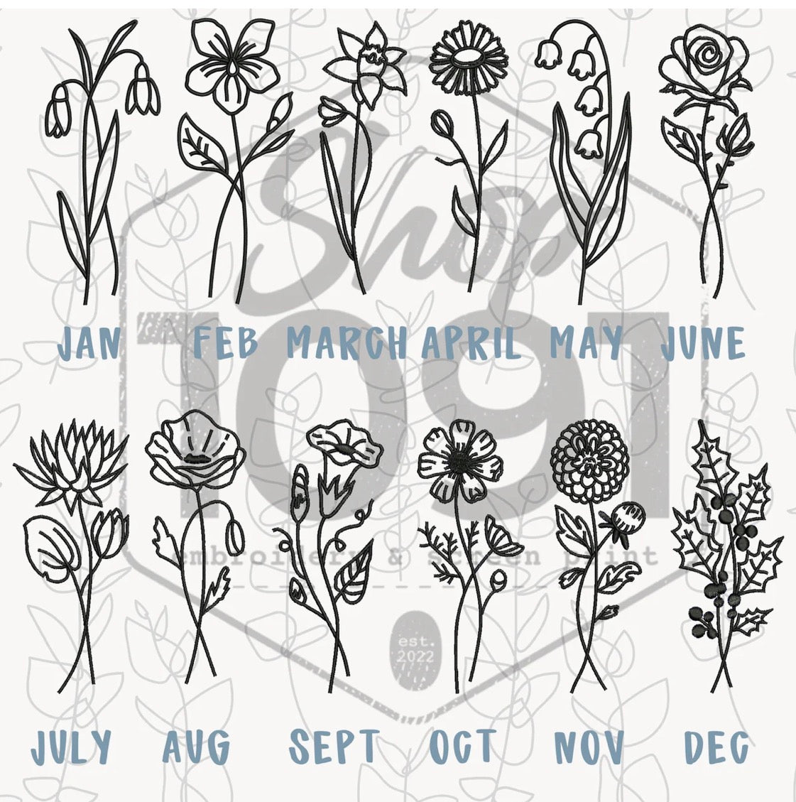 NEW Birth Month Flowers