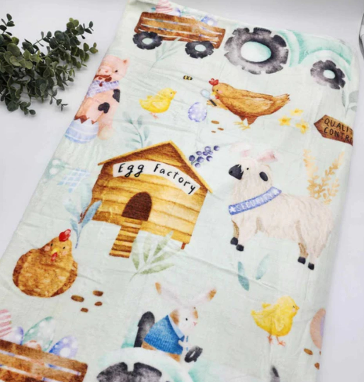 Easter minky blanket