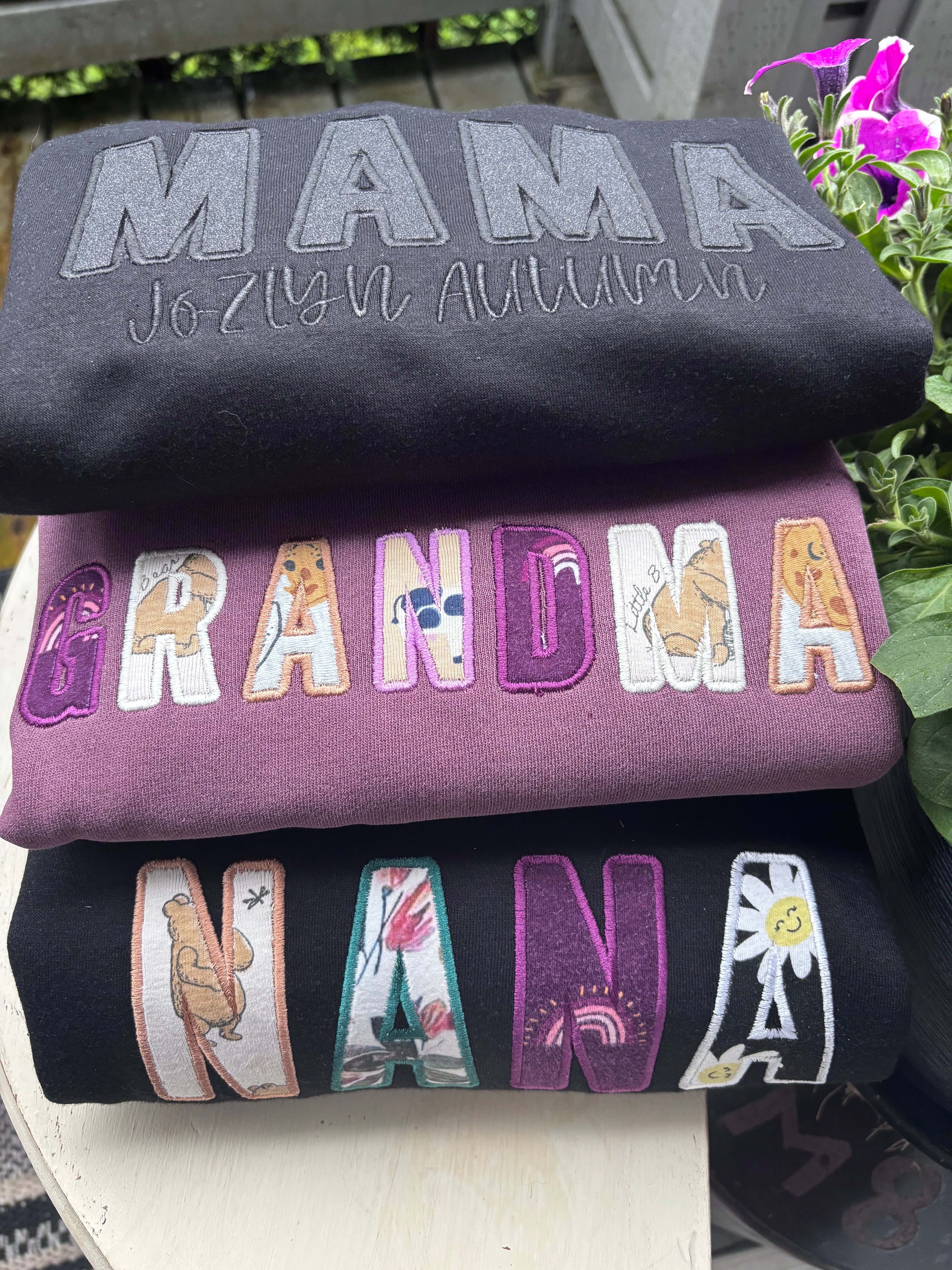 Glitter MAMA and MOM est. date