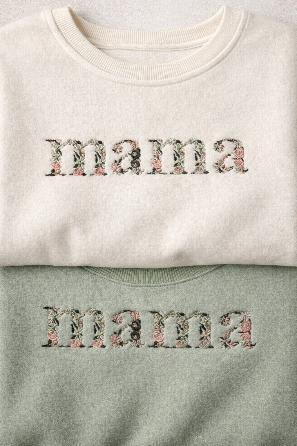 Floral Embroidered Sweatshirt Multicolor