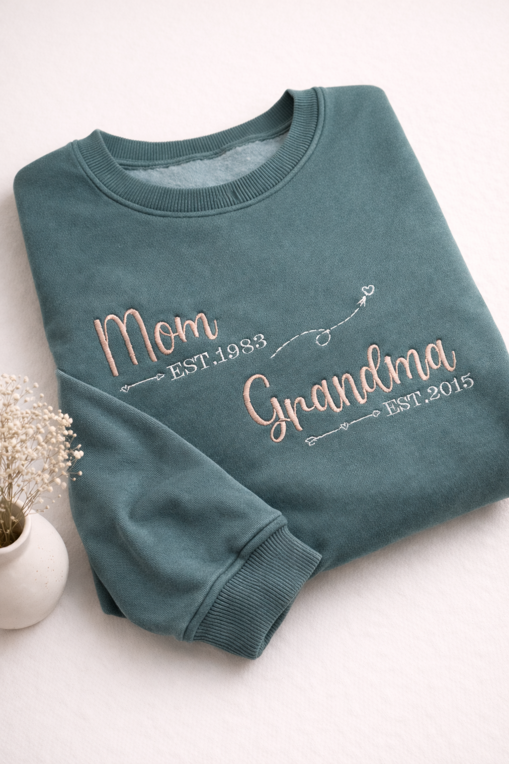 NEW Mom to Grandma Embroidered Sweatshirt