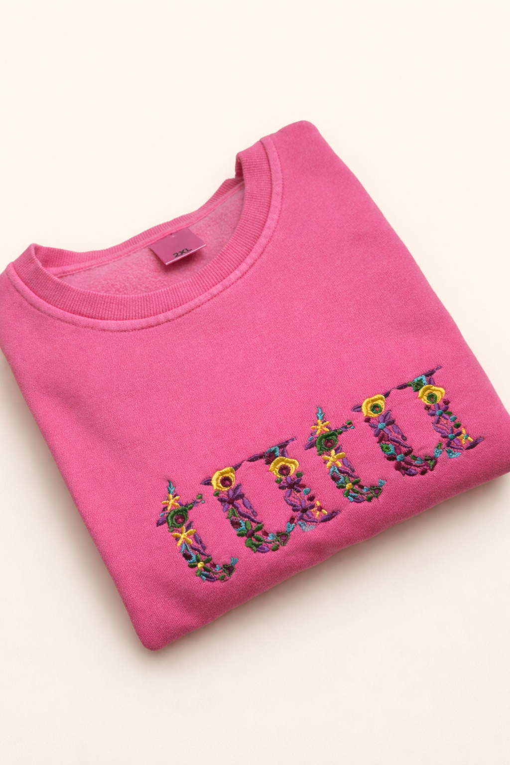 Floral Embroidered Sweatshirt Multicolor